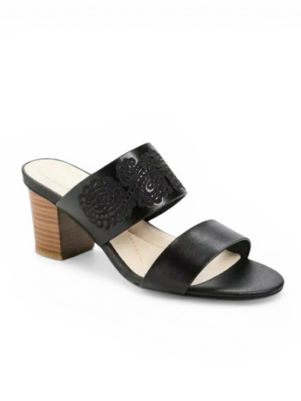 Baretraps Resandra Stacked Heel Sandal Black Womenβs Size 9